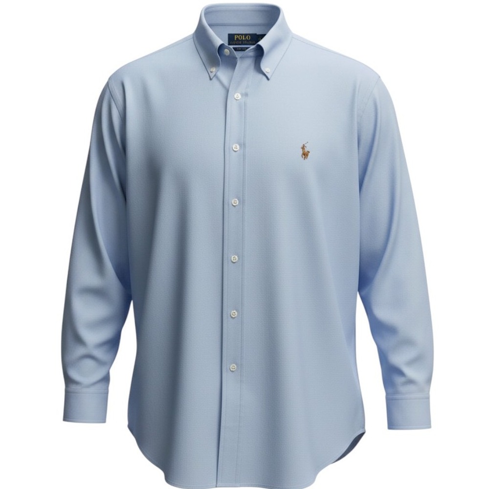 Polo Ralph Lauren Performance Shirt Mens 3XB Light Blue Wicking Button Down NEW